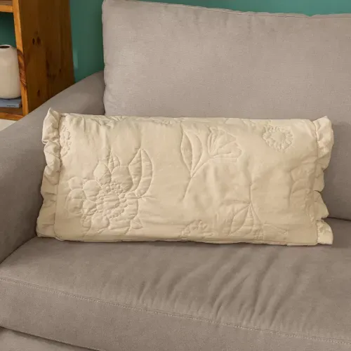 Funda de Almohadón Repujado Flores