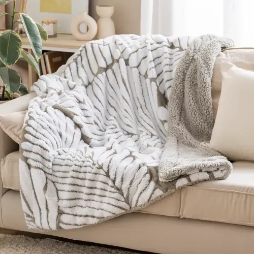 Manta Pie de Cama Hojas Cati