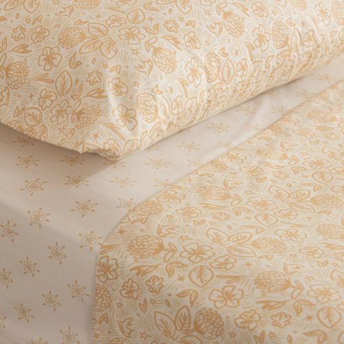 Juego de Sábanas Algodón Blend Truth Flores Texturadas
