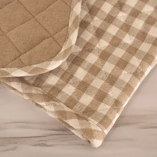 Set de Manopla y Agarradera Cuadros Estilo Escocés