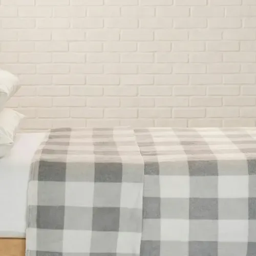 Frazada Coral Fleece Cuadros