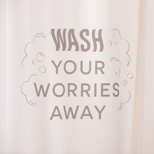 Cortina de Baño Wash Your Worries