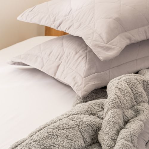 Cubrecama Sherpa Rombo Reversible