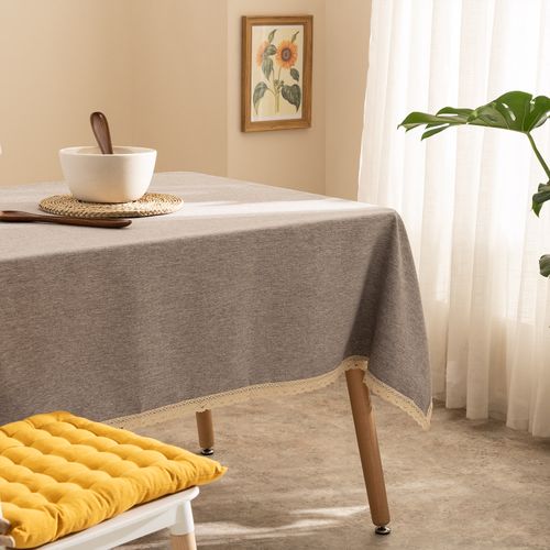 Mantel  Antimanchas Rectangular Mediano Puntilla
