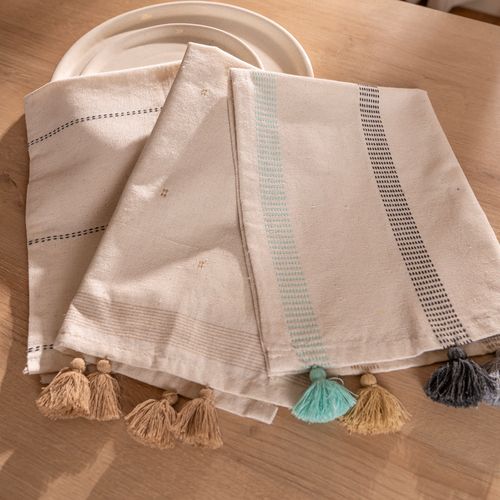 Set de 3 Repasadores con Borlas