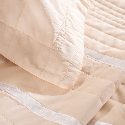 Cubrecama King Reversible Cintas Broderie