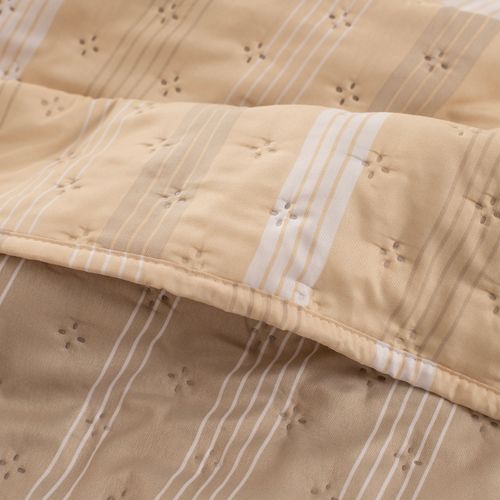 Cubrecama Queen Reversible Rayado Simple