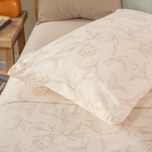 Juego de Sábanas Twin Extra Suave Flores y Colibríes