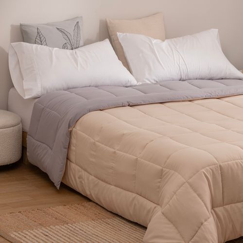 Acolchado Queen Reversible Liso