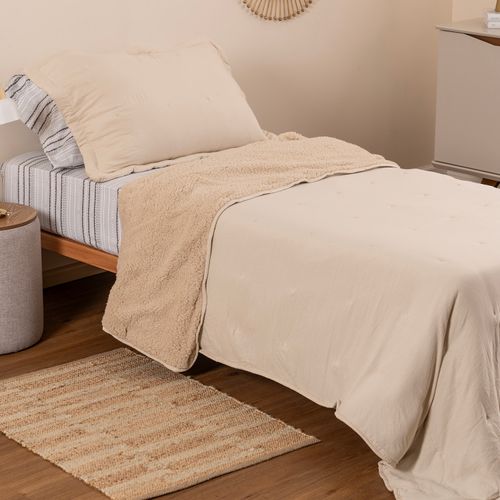 Cubrecama Twin Repujado con Corderito