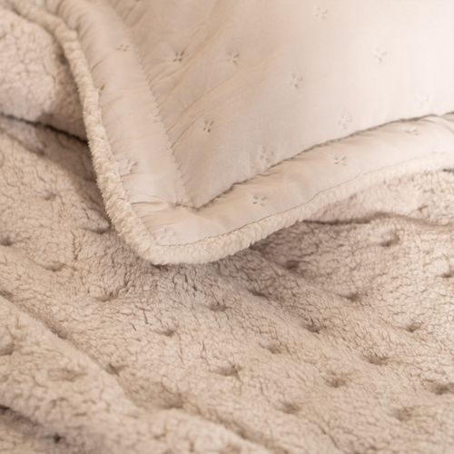 Cubrecama Queen con Corderito Heatpress